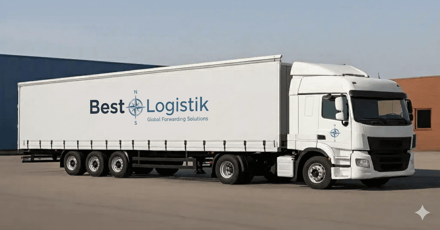 Best Logistik товарен камион на рампа